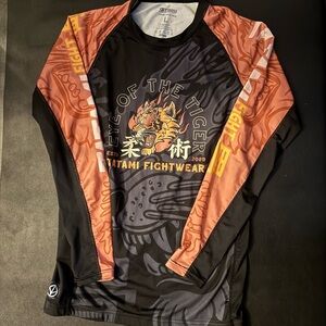 Tatami Fightwear Black and Orange Long Sleeve Tee